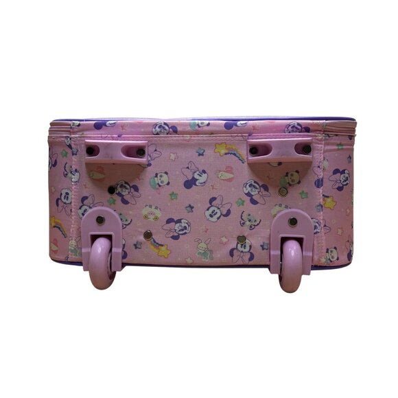 Disney Kids Purple & Pink Sparkling Minnie Mouse Rolling Luggage Size M - Picture 7 of 9